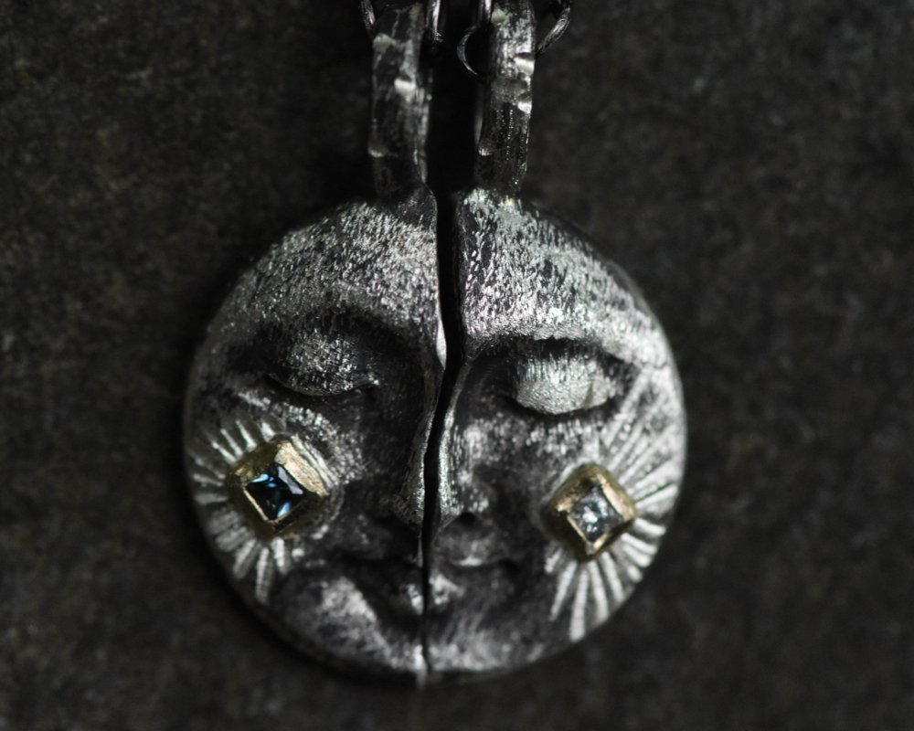 One of One Pair—Kinship Moon Necklaces - franny e