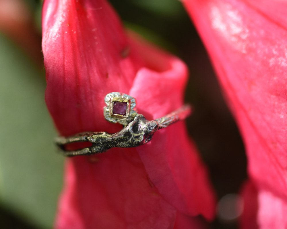 One of One—Kinship Dreaming Muse Ring with Ruby - franny e