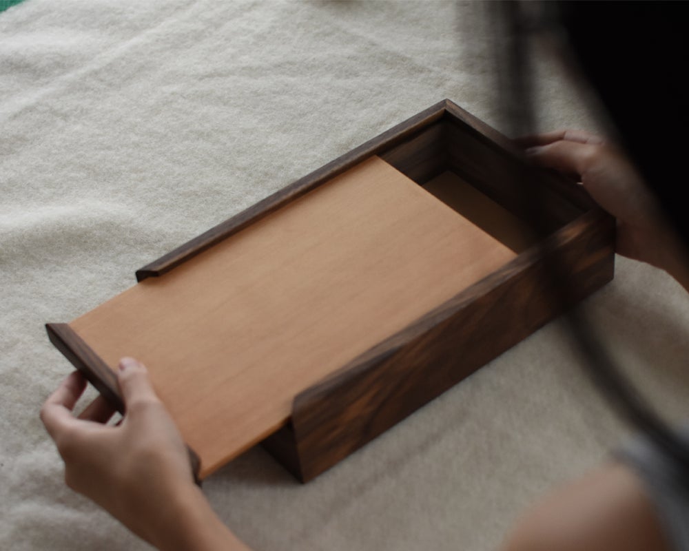 Black Walnut & Western Red Cedar Box by Michaud Made - Franny E Fine Jewelry