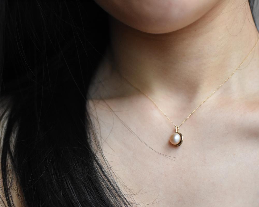 Blushing Pearl Necklace - Franny E Fine Jewelry
