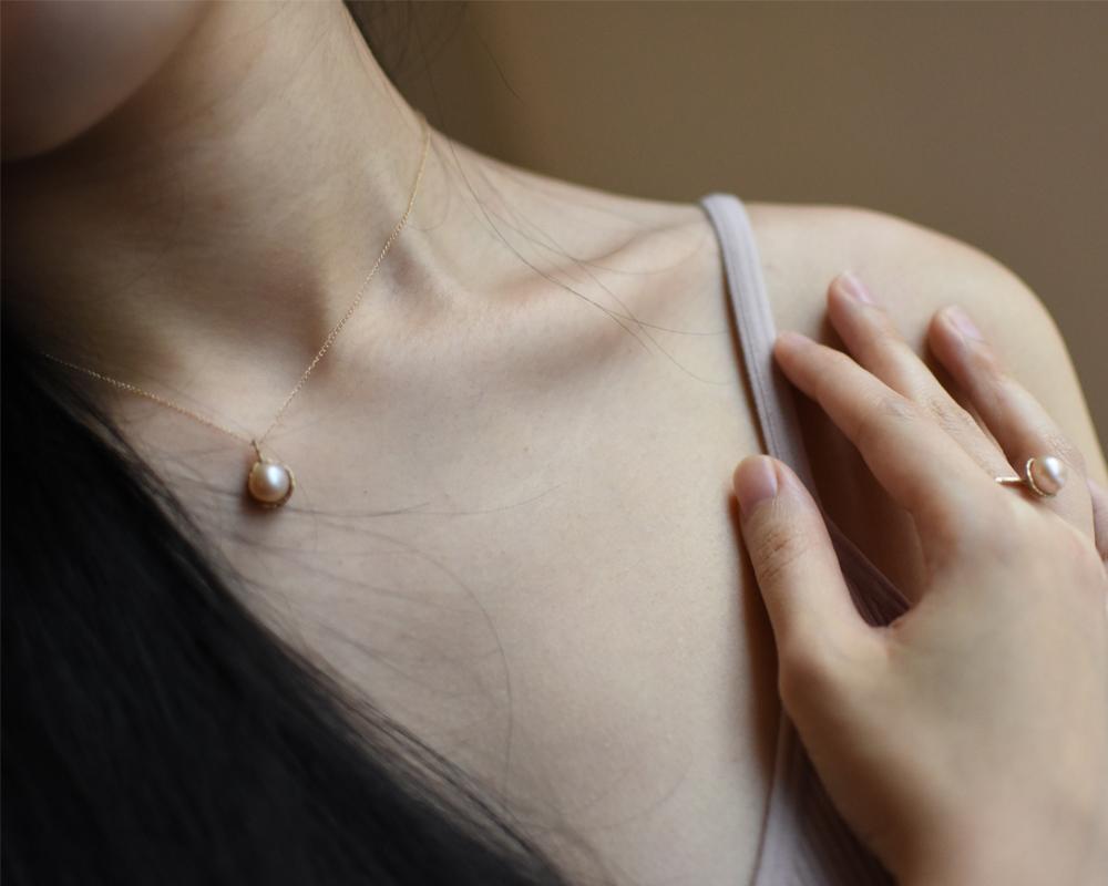 Blushing Pearl Ring - Franny E Fine Jewelry