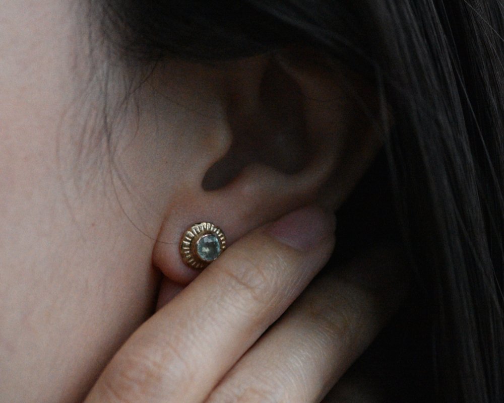One of One Pair— Meadowlark Blues Earrings Studs - franny e
