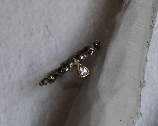 One of One—Depths of Meaning Band with Offset Diamond - franny e