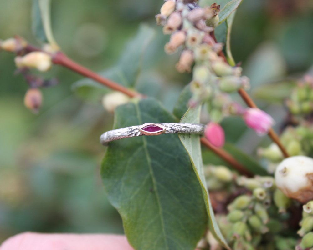 One of One—East to West Itty Bitty Burst Ring - franny e