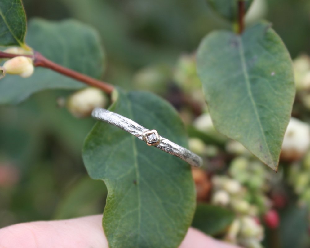 One of One—East to West Itty Bitty Burst Ring - franny e