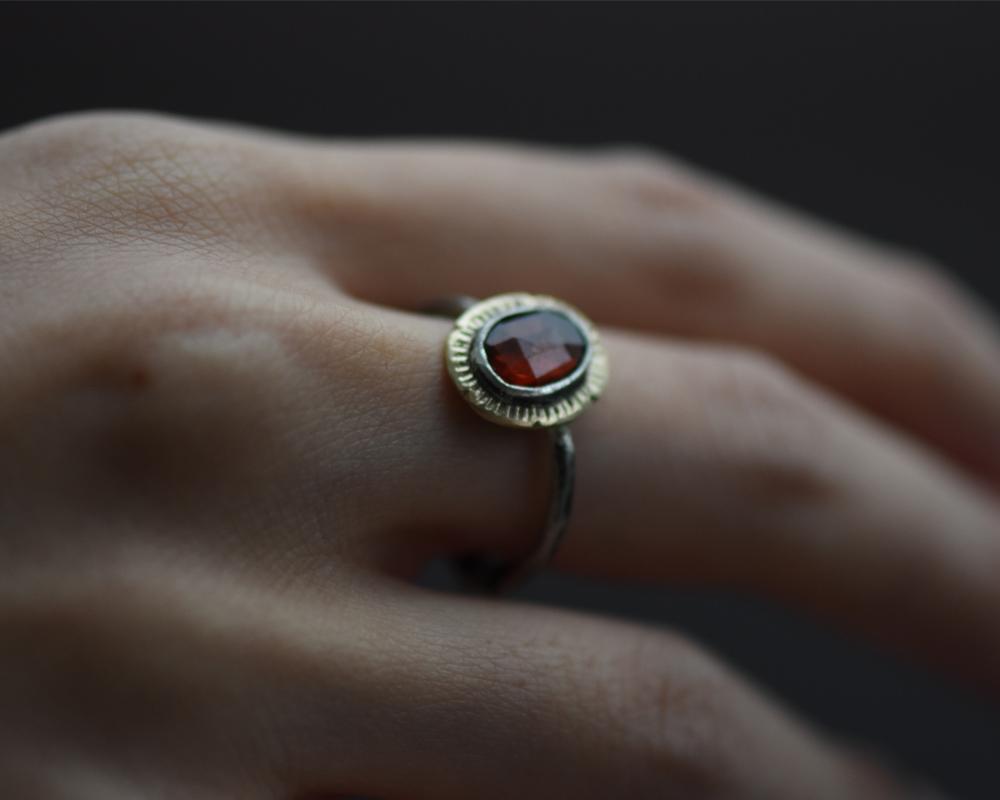 Secret Muse with Garnet - Franny E Fine Jewelry