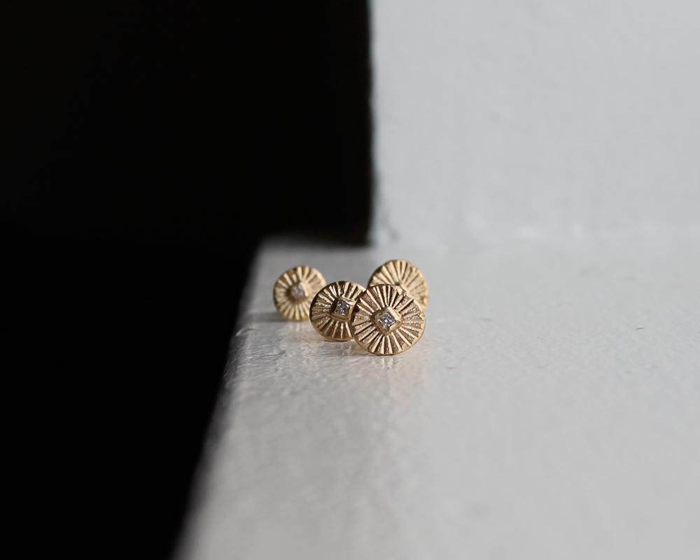 Shine Bright Don't Burn Studs - Franny E Fine Jewelry