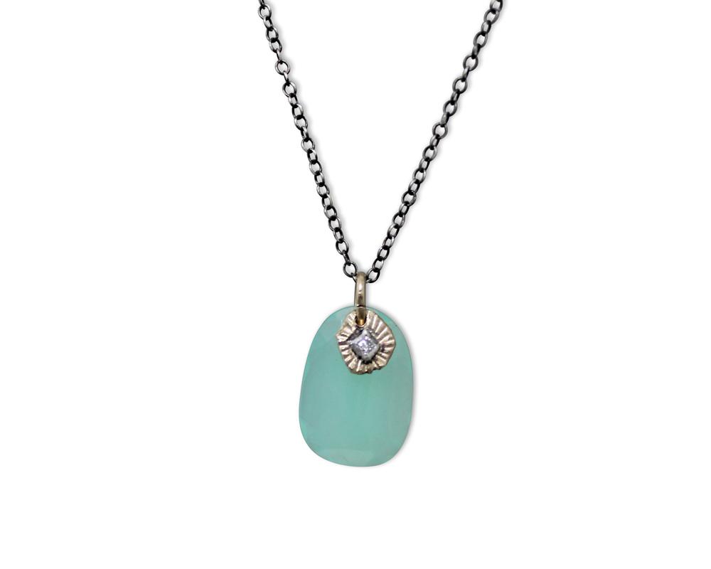 V-o-i-d Necklace | Chrysoprase - Franny E Fine Jewelry