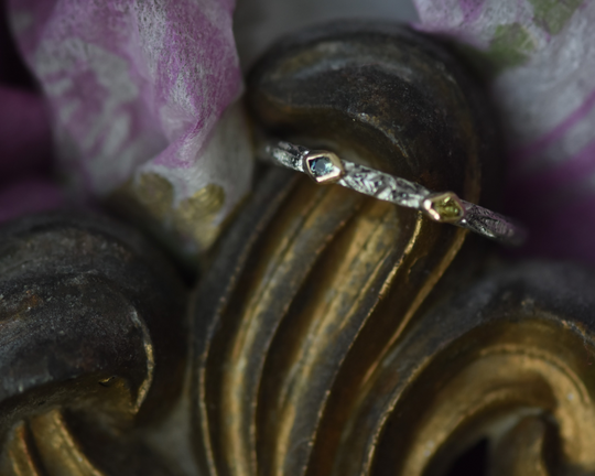 One of One—Blue Eye Yellow Eye Ring