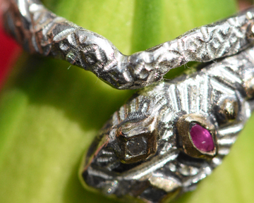 One of One—Snake of Meaning Ring No. 4—Hiss Hiss Ruby Kiss