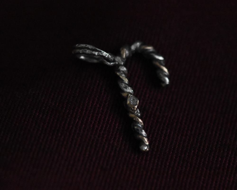 One of One— Itty Bitty Candy Cane Charm