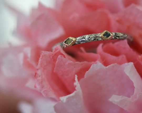 One of One—Blue Eye Yellow Eye Ring