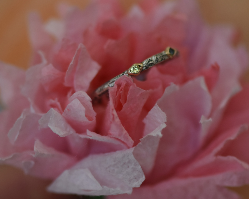 One of One—Blue Eye Yellow Eye Ring