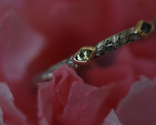 One of One—Blue Eye Yellow Eye Ring