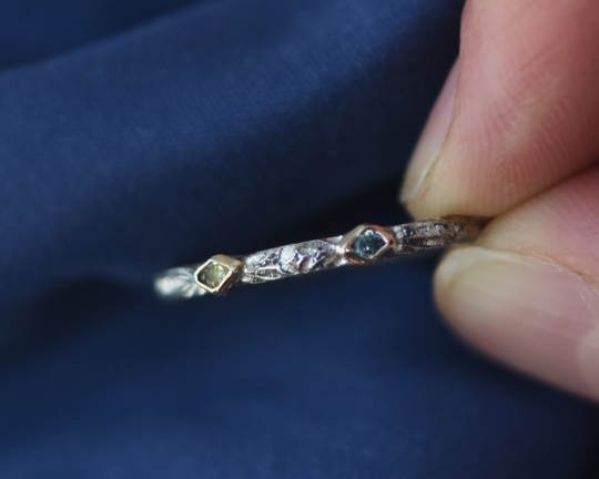 One of One—Blue Eye Yellow Eye Ring