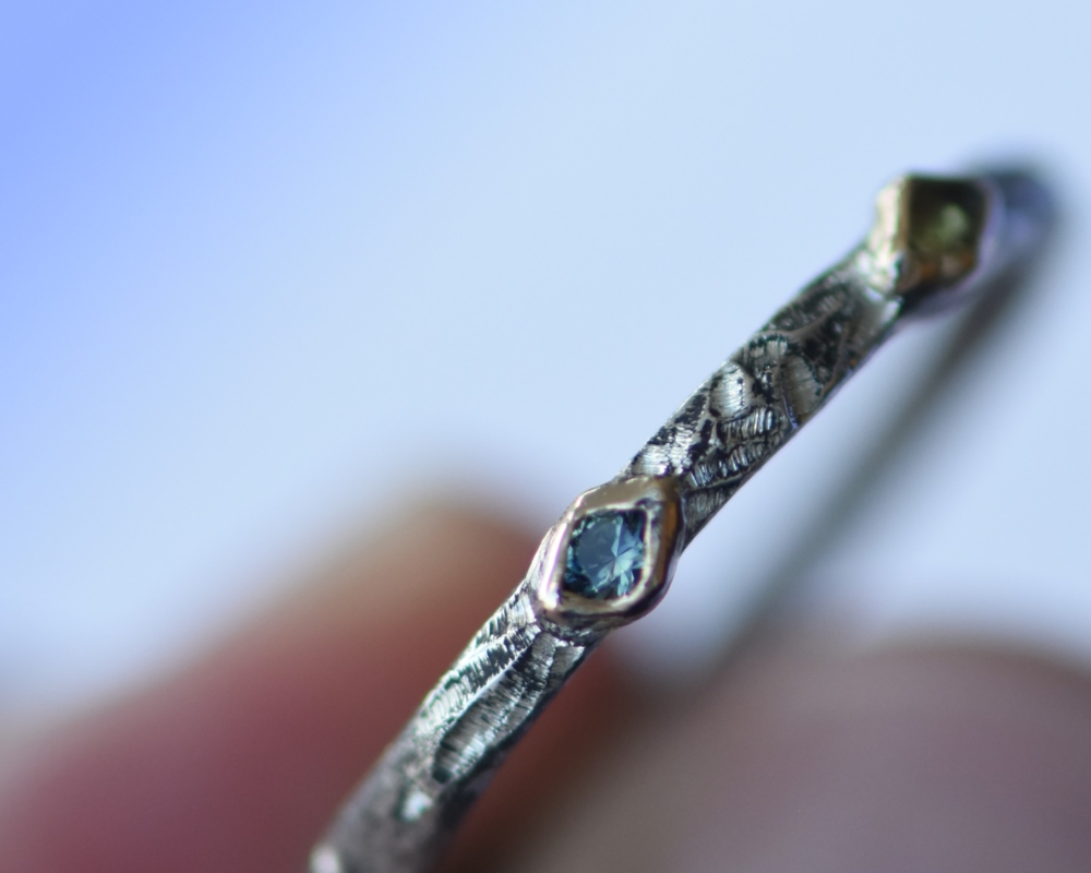 One of One—Blue Eye Yellow Eye Ring