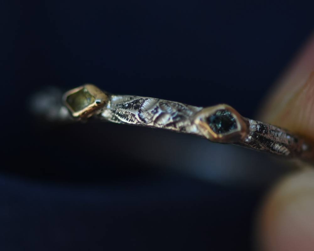 One of One—Blue Eye Yellow Eye Ring