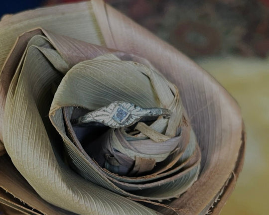 One of One—Lucy's Silver Linings Ring Band with Iolite - franny e