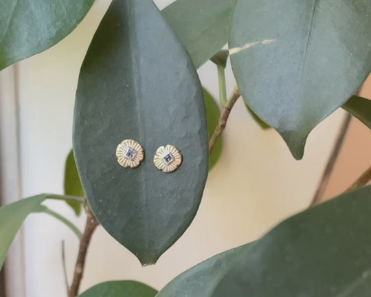 One of One Pair—Fading Blues Earring Studs