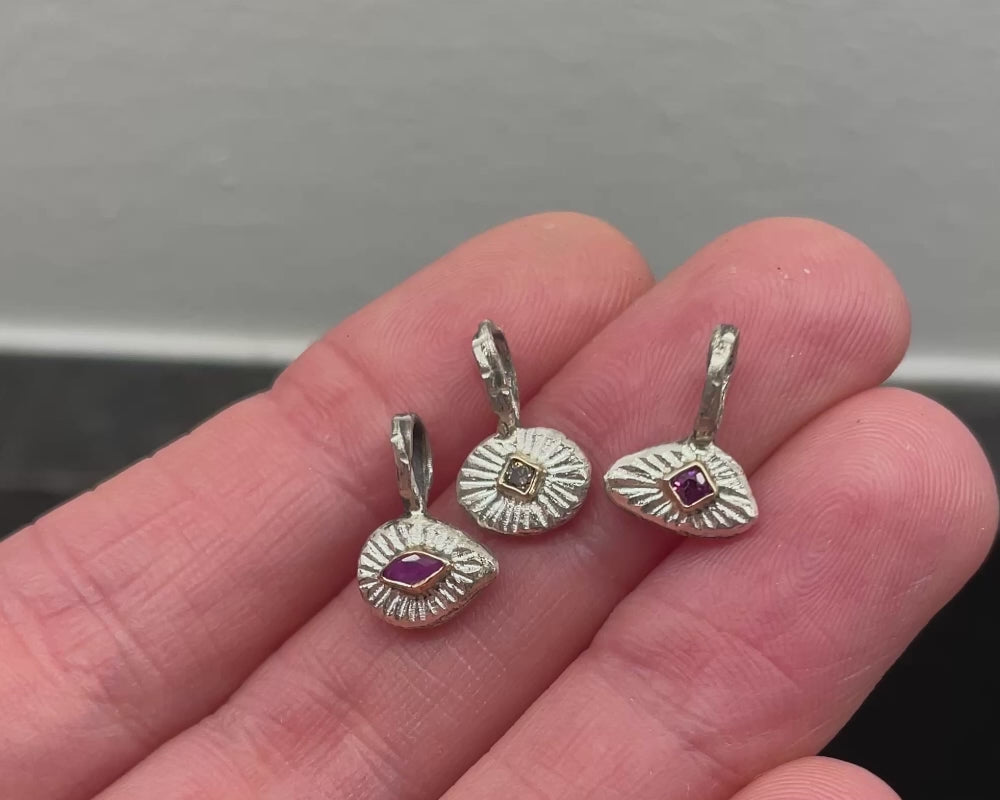 One of One—Itty Bitty Eye Pendant with Diamond