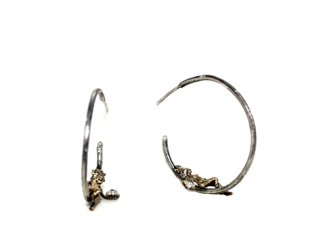 Daydreaming Muse Hoop Earrings - Franny E Fine Jewelry
