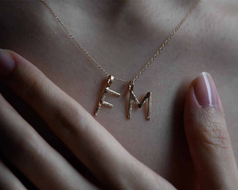 Franny E Signature Letter Charm - Franny E Fine Jewelry