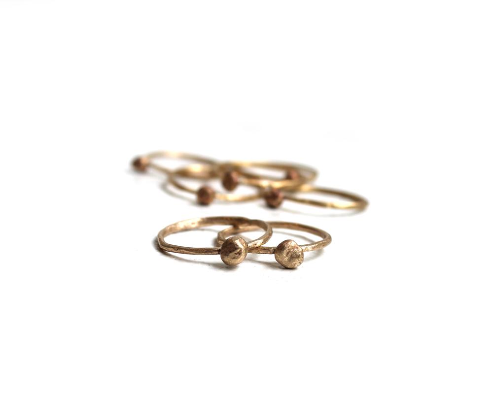Gold Nugget Ring - Franny E Fine Jewelry