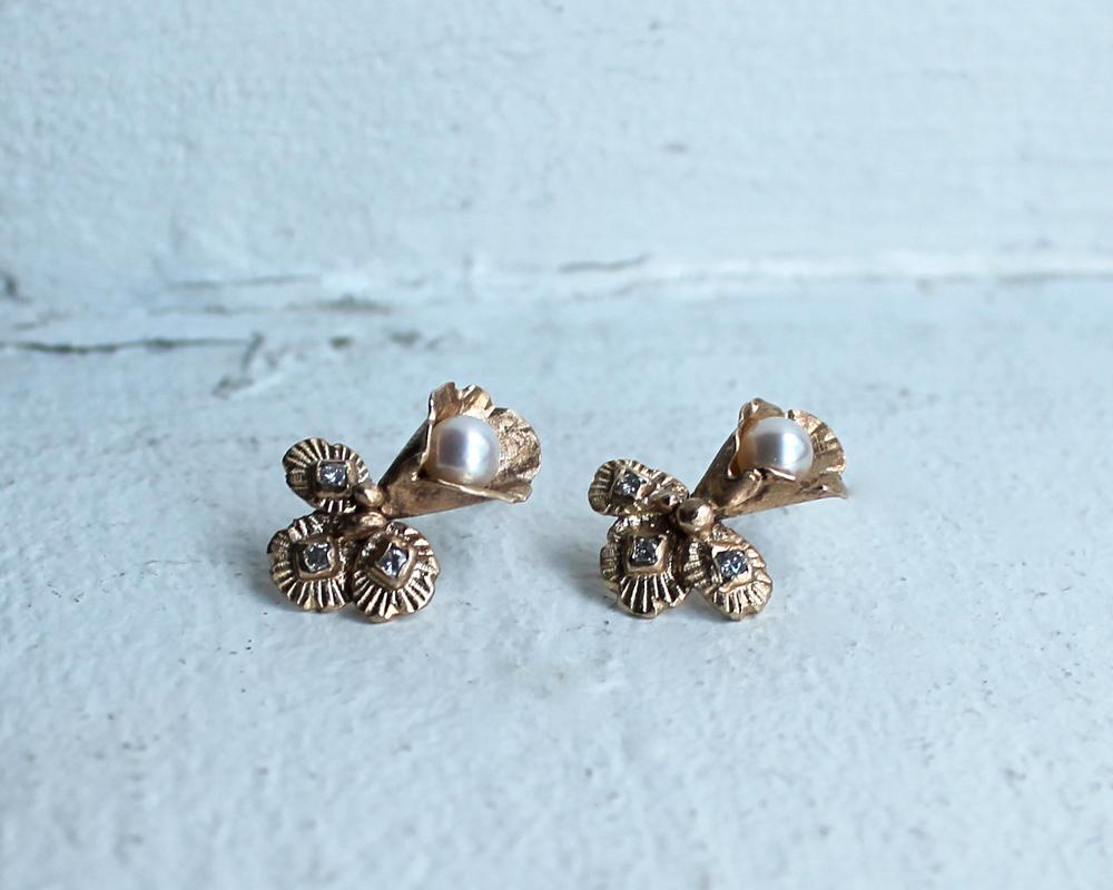 Lily of Life's Meaning Earring Studs - Franny E Fine Jewelry