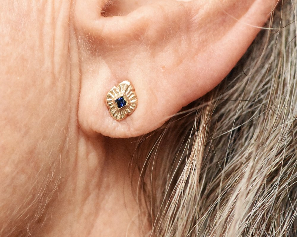 One of One Pair—Flickers From Dark To Bright Earring Studs - franny e