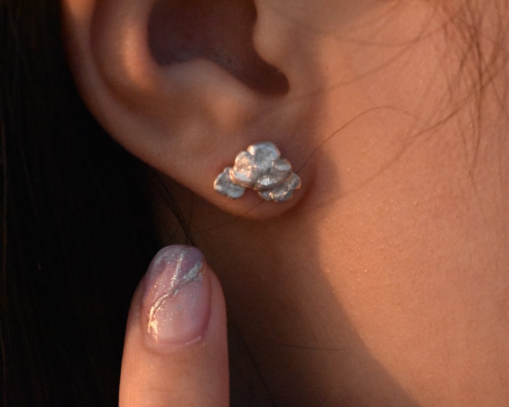 One of One Pair—Lost In The Clouds Earring Studs - franny e