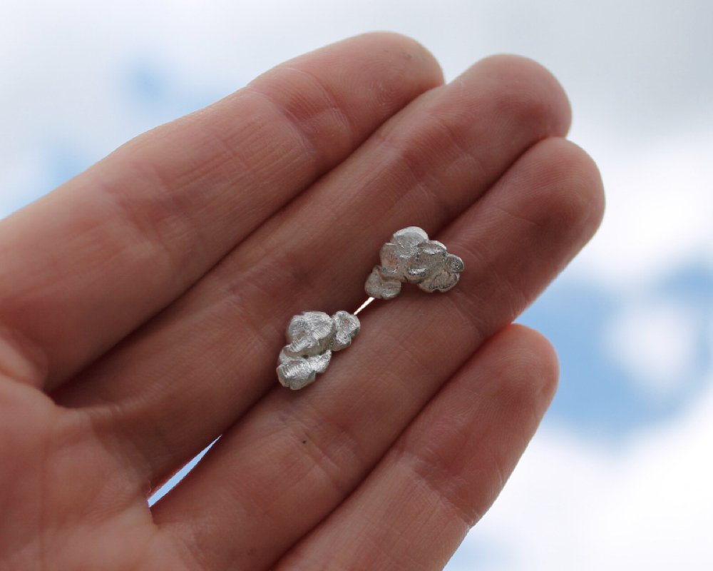 One of One Pair—Lost In The Clouds Earring Studs - franny e