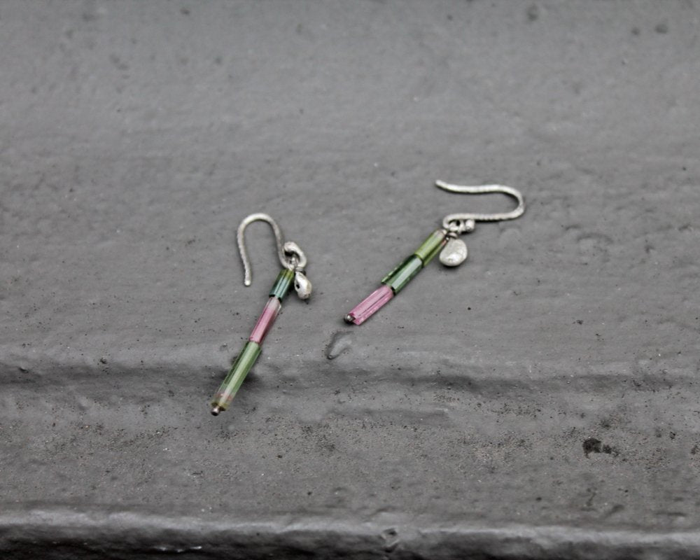 One of One Pair—Tourmaline Ties Earrings - franny e