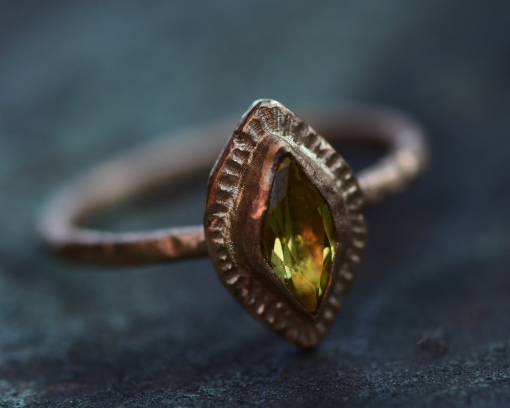 One of One—A Daffodil From Paris Ring with Fairmined Gold & Yellow Sapphire - franny e