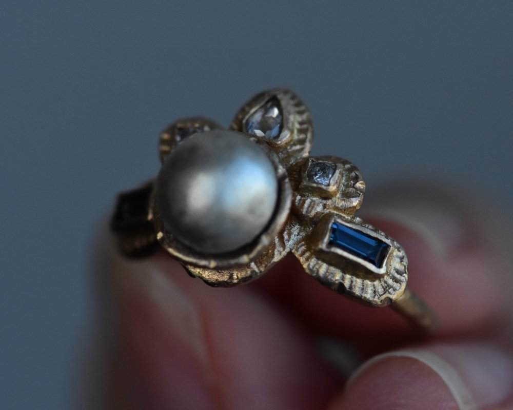 One of One—A Pearl From Montmartre Ring with Fairmined Gold - franny e