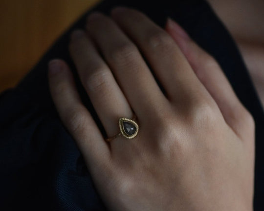 One of One—Elizabeth Ring with Secret Blue Sapphire - franny e