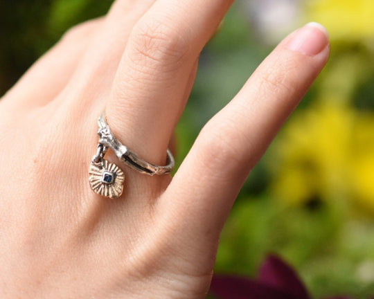 One of One—Traveling Muse Ring No. 1 With Blue Sapphire - franny e