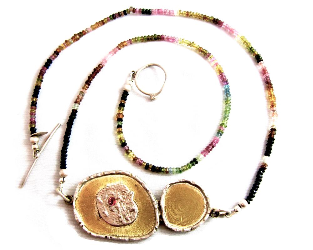 Rainbow Tourmaline Necklace - Franny E Fine Jewelry