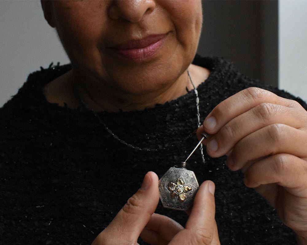 Secret Garden's Hibiscus Vessel Necklace | One of One - Franny E Fine Jewelry
