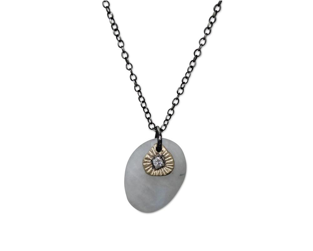 V-o-i-d Necklace | Moonstone - Franny E Fine Jewelry